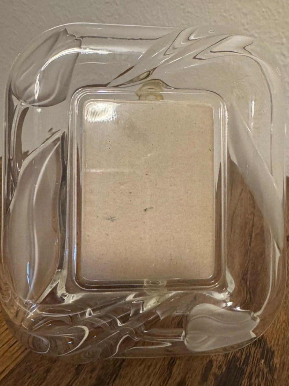 Mikasa Crystal Photo Frame Frosted Tulip Design Vintage - Picture 5 of 8